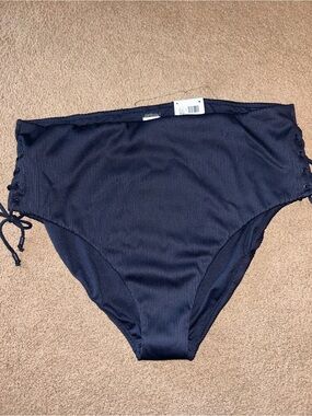 Penningtons Navy High Waist Swim Bottoms